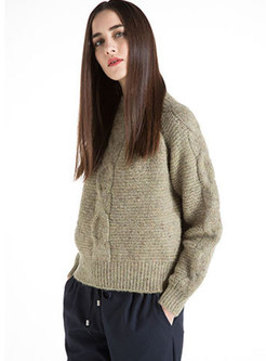 Winter Half Turtle Neck Knitted Sweater