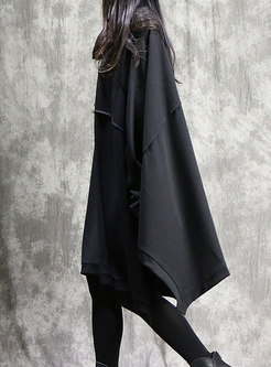 Fashion Plus Size Bat Sleeve Loose Midi Dress