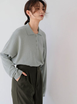 Casual Turn-down Collar All-matched Blouse