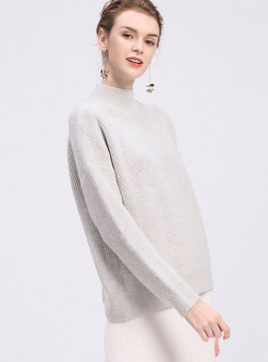 Casual Half High Neck All-matched Sweater