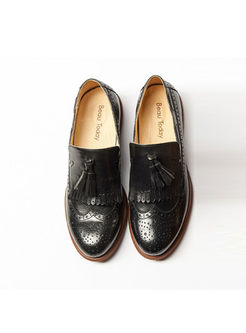 Casual Daily Tassel Genuine Leather Loafers