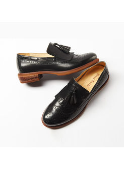 Casual Daily Tassel Genuine Leather Loafers