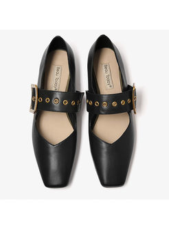 Chic Casual Spring/fall Buckle Flat Shoes