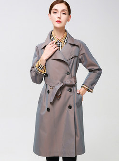 Fashion Long Sleeve Slim Double-breasted Trendy Coat