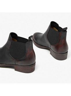 Women Spring/fall Genuine Leather Ankle Boots