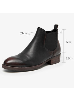 Women Spring/fall Genuine Leather Ankle Boots