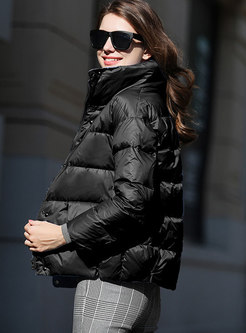 Stylish Stand Collar All-matched Down Coat