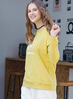 Casual O-neck Long Sleeve Digital Print Sweatshirt