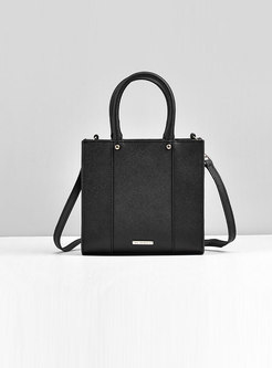 Stylish Black Cowhide Top Handle & Tote Bag