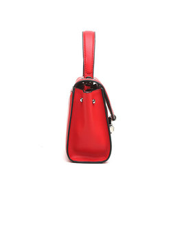 Brief Clasp Lock Top Handle & Crossbody Bag