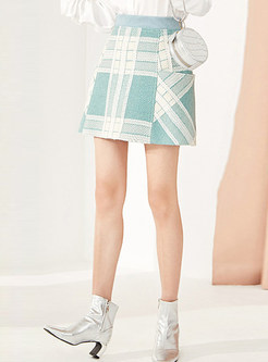 Fashion Sweet Pocket High Waist Mini Skirt