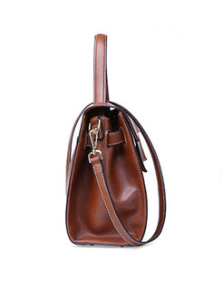 Brief Leather Top Handle & Crossbody Bag