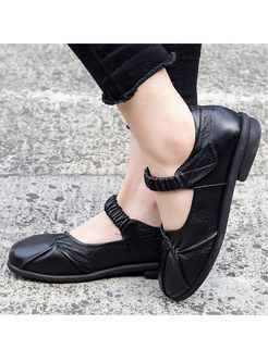 Vintage Casual Leather Spring/Fall Shoes