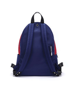 Casual Women Color-blocked Zipper Backpack