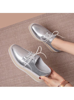 Casual Tied Leather Spring/Fall Daily Shoes