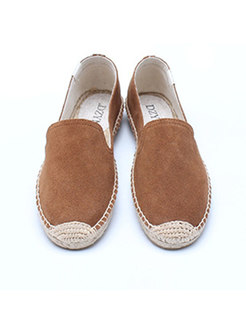 Casual Brief Round Toe Flat Heel Loafers