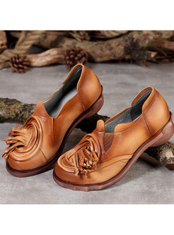 Vintage Spring/fall Chunky Heel Casual Shoes