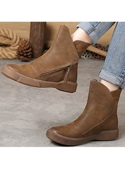 Casual Women Genuine Leather Warm Daily Ankle Boots