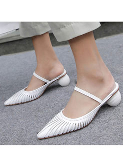 Summer Pointed Head Hollow Out Slippers