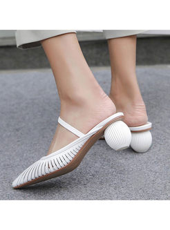 Summer Pointed Head Hollow Out Slippers