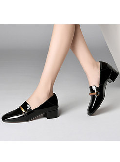 Fashion Spring/fall Square Toe Chunky Heel Shoes