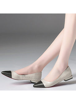 Casual Color-blocked Flat Spring Shoes