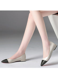 Casual Color-blocked Flat Spring Shoes
