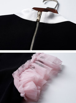 Fashion Bowknot Flouncing Sleeveless A-line Dress