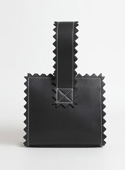 Chic Sawtooth Shape Top Handle & Crossbody Bag