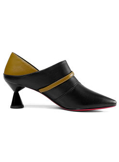 Casual Color-blocked High Heel Shoes