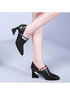 Fashion Pointed Head Leather Shoes