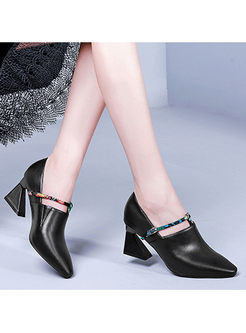 Fashion Pointed Head Leather Shoes