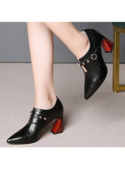 Color-blocked Hollow Out Spring/Fall Shoes