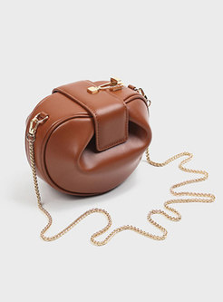 Chic Dumpling Shape Clasp Lock Chain Crossbody Bag