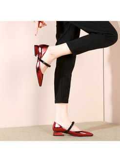Spring/fall Genuine Leather Pointed Toe Shoes