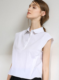 Trendy Solid Color Sleeveless Loose Blouses