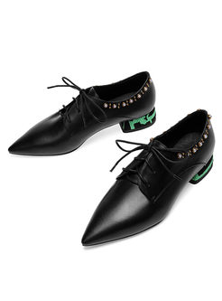 Stylish Pointed Head Tied Shoes