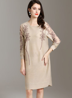 Elegant Plus Size Print Loose Dress