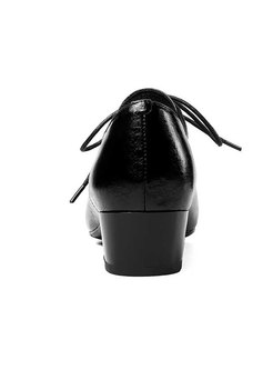 Stylish Pointed Toe Lace Up Cowhide Leather Shoes