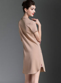 Fashion Plaid Patchwork Slit Slim Dress