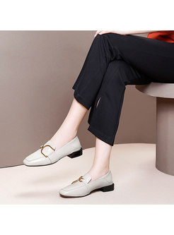 Casual Daily Square Toe Comfortable Flat Shoes