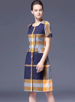 Fashion Irregular Short Sleeve A Line Dress