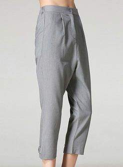 Casual Solid Color Slim Harem Pants