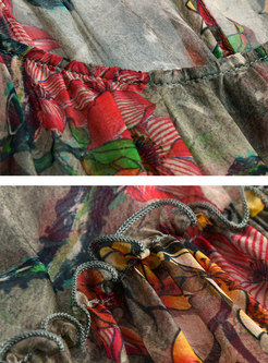 Trendy Multicolor Three Quarters Sleeve Shift Dress