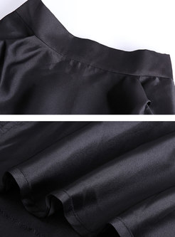 Vintage Black All-matched A Line Skirt