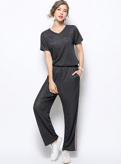 All-matched Loose Plus-size Two-piece Pants Set