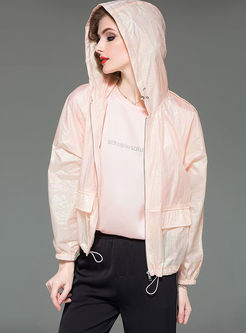 Hooded Zippered Breathable Thin Coat