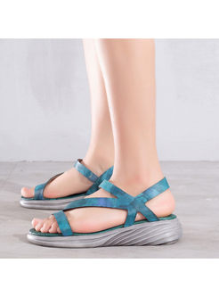 Summer Casual Retro Leather Flat Sandals
