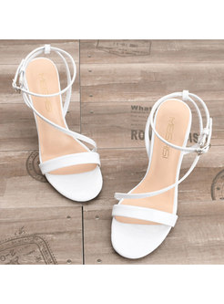 Stylish Solid Color High Heel Sandals