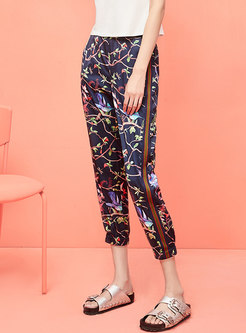 Multi-color Print Loose Casual Pants